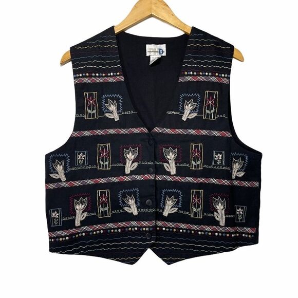 Paul Harrison Design Vintage Black Vest - Picture 1 of 10